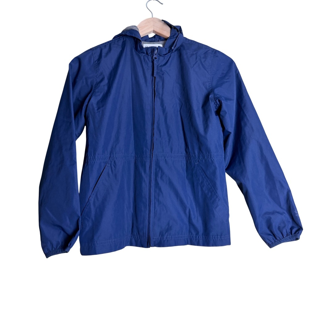 Magellan Outdoors Windbreaker Youth Small Blue Hooded Full Zip Active Jacket